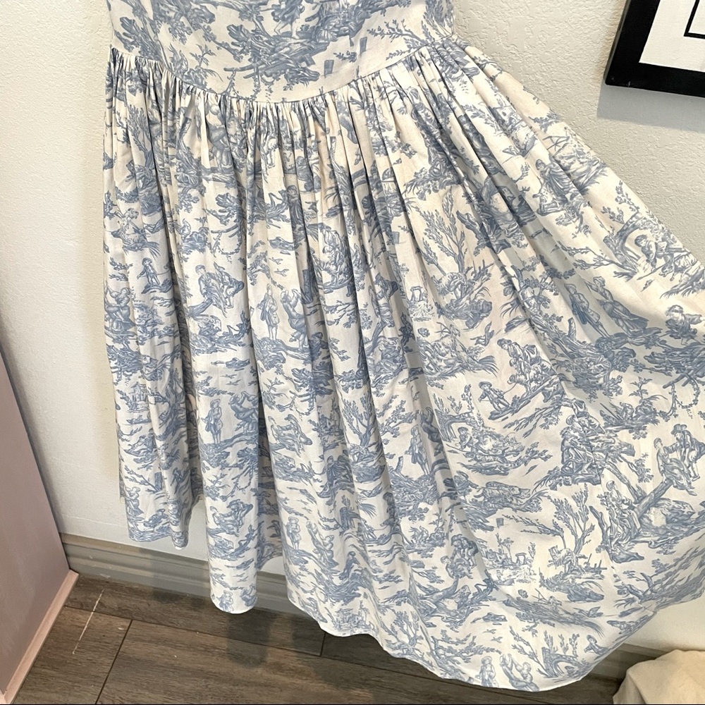 50s Bernie Dexter “Paris” Toile Swing Sundress S - Picture 7 of 12